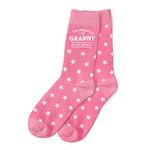 D Design Invent Print! Granny Gift Socks Women's Funny Present Keepsake for Granny Size 4 – 7 (Stars)