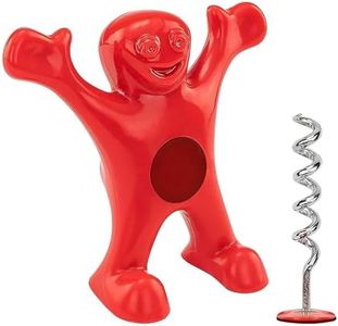 Sir Perky Corkscrew Wine Opener - Funny Red Man Wine Bottle Opener - Novelty Manual Corkscrew for Wine and Beer - One Size Fits All - Cool Drinking Gift by Fairly Odd Novelties, Red