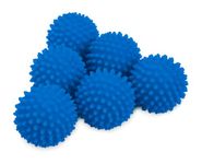 S&T INC. Reusable Laundry Dryer Balls, Soften and Fluff Laundry, Dark Blue, 2.5 in, 6 Pack