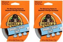 Gorilla Double-Sided Tape, 1.41" x 8 yd, Gray, (Pack of 2)