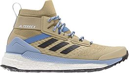 adidas Men's Terrex Free Hiker Hiking Boot, Beige Tone/Core Black/Ambient Sky, 7 US