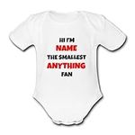 Custom Fan Babygrow INSTANT PREVIEW - See What You are Buying Support your Team Movie TV Show Music Artist