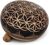 Meditative 6 inch Flower of Life Design Singing Bowl with Mallet and Cushion. Tibetan Sound Bowls for Energy Healing, Mindfulness, Grounding, Zen, Meditation, Feng Shui Meditation Bowl