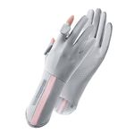 PALAY® Riding Gloves Driving Gloves for Women, Bike Gloves for Women, UV Protection Sun Gloves for Women, Non-Slip Touch Screen Gloves, UPF 50+ Outdoor Hand Gloves for Bike, Fishing (Grey)