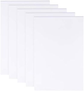 BENECREAT 5 Sheets 3mm White Foam Boards 11.8x7.8" Rectangle Foam PVC Sheet Poster Board Mount Board for Mounting, Crafts, Modelling, Art, Display, School Projects