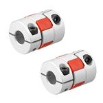 uxcell 2pcs Shaft Coupling 8mm to 8mm Bore L25xD20 Flexible Coupler Joint for Servo Stepped Motor