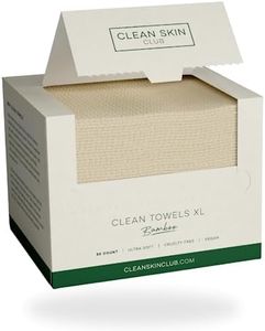 Clean Skin Club Bamboo Viscose Clean Towels XL™, 100% USDA Biobased Face Towel, Disposable Face Towelette, Makeup Remover Dry Wipes, Ultra Soft, 50 Ct, 1 Pack