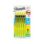 Sharpie ACCENT Highlighter, RETRACTABLE Highlighter Narrow Chisel, 5-Carded, Fluorescent Yellow (1740822)