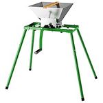 Fruit and Apple Crusher with Stand - 7L Manual Juicer Grinder,Portable Fruit Scratter Pulper for Wine and Cider Pressing(Stainless Steel,1.8 Gallon,Green)