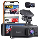 REDTIGER F7NA 4K Dual Dash Cam for Car with ADAS, STARVIS 2 IMX678 Sensor, 8MP UHD, 5GHz WiFi 6 Fast Download, 4K Front 1080P Rear, GPS, Voice Control, WDR, HDR Night View, Support 512GB (No SD Card)