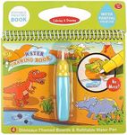 Joyfia Water Drawing Books, Mess-Free Coloring Books for Toddlers, Water Doodle Painting Board with Pen, Educational Toys Birthday Kids Girls Boys (Dinosaurs)