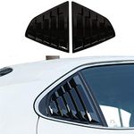 XITER 2PCS ABS Carbon Fibre Racing Style ABS Rear Side Window Louvers Air Vent Scoop Shades Cover Blinds for Toyota Camry 2018 2019 2020 2021 2022 2023 2024 (Mirror Black)