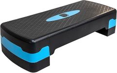 ANIKEES - Fitness Stepper, Exercise Step for Home & Gym, Cardio, Yoga, Aerobics, Weights, 2 Level Heights (10, 15 cm) (Blue)