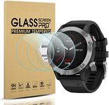 Suoman 3-Pack for Garmin Fenix 6 Screen Protector Tempered Glass for Garmin Fenix 6/6 Pro/ 6 Sapphire [2.5D 9H Hardness][Anti-Scratch] (Not Fit for Fenix 6S/6X)