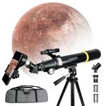 Cason F50070-Telescope for Astronomy,Galaxy 70mm Aperture 500 mm Refractor Zoom Monocular Telescope for Adults & Kids,Easyto Use for Moon,Planets,Stars,Galaxy with Aluminum Tripod and Phone Adapter