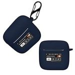 kwmobile Case Compatible with JBL Tour Pro 2 Case - Silicone Cover Holder for Earbuds - Dark Blue