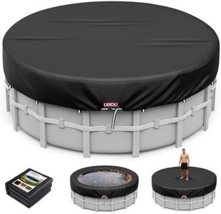 LXKCKJ 24 Ft Pool Cover for Above Ground Pool, Round 420D Solar Oxford Tarp