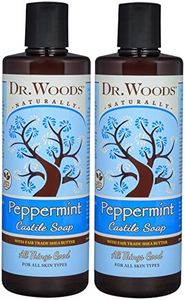 (470ml (Pack of 2)) - Dr. Woods Pure Castile Peppermint Liquid Soap with Organic Shea Butter, 470ml (Pack of 2)