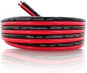 GS Power 8 AWG (American Wire Gauge) Copper Clad Aluminum Zip Cord Cable for Car Audio Radio Amplifier Remote Battery 12 Volt Automotive Wiring, 50 ft Red & Black Bonded