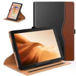 MoKo Case Fits All-New Amazon Fire HD 10 & 10 Plus Tablet(13th/11th Generation, 2023/2021 Release)10.1" - Lightweight PU 360 Degree Rotatable Shell Cover Case, with Kickstand & Hand Strap, Dual Color