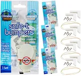 COMPAC HOME Safe -T- Bumpers - Toilet Seat Stabilizers, Keeps Children, Elderly, Disabled Safe from Slipping Off Shaking, Moving or Wobbly Toilet Seat, White, 4 Count