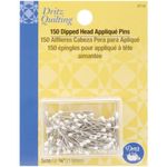 Dritz Quilting White Dipped Head Applique Pins-Size 12 150/Pkg, Metal, 3/4" (19 mm)