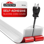 Floor Cord Cover X-Protector - 5’ Overfloor Cord Protector - Self-Adhesive Power Cable Protector - Silicone Cord Protector - Ideal Extension Cord Cover to Protect Wires On Floor (60 in)