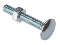 Carriage Bolt & Nut ZP M6 x 65mm Bag 10