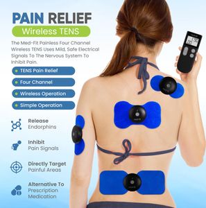 Med-Fit Wireless 4-Channel TENS Machine – Rechargeable Pain Relief Device
