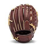 Franklin Sports Baseball Gloves - RTP Pro Baseball Fielding Glove - Infield, Outfield Glove - 10.0" Basket Web, Brown