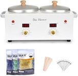 SUERBEATY Wax Pot Double Wax Warmer for Hair Removal Professional, Waxing Machine for Women & Men, Digital Display Electric Wax Heater for Body Eyebrow with 70 Accessories for Esthetician Salon Home