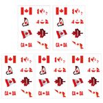 CARGEN National Flag Temporary Tattoos - 5 Sheets 8 Patterns Canada Flag Tattoos for Canadian Football Match World Cup Ball Game Great on Arm Face Shoulder for Kids Adults Party Festival