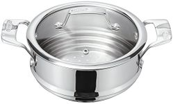 Stellar Horwood STM12 16/18/20cm Steamer Insert, with Glass lid, Stainless Steel, Silver, Ind