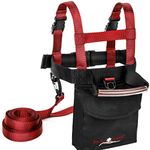 Lucky Bums Kid's Ski Trainer Harness, Learn-to-Turn Leashes (Red/Black)