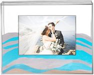 Queekay Wedding Unity Sand Ceremony Photo Frame Clear Acrylic Sand Ceremony Shadow Box with Picture Frame for Wedding Decorations Home Decor Keepsake (Classic Style)