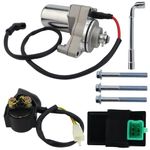 STABSOLI 3 Bolt Starter Motor & Solenoid Relay & CDI for 50cc 70 cc 90cc 100 cc 110cc 125 cc ATV Dirt Bikes Go Karts Chinese Pit Bike Quad 4 Wheelers Dune Buggy Sandrail SSR Roketa Taotao Jonway SunL