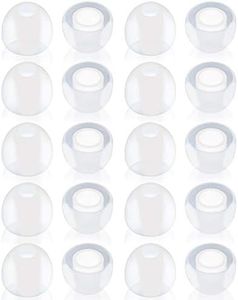 Bluecell 10 Pairs Small Clear Color Silicone Replacement Ear Buds Tips for Audio-Technica Skullcandy Monster Sony Ultimate Ears Sharp Sennheiser Plantronics TDK Phillips Panasonic Denon Griffin JVC