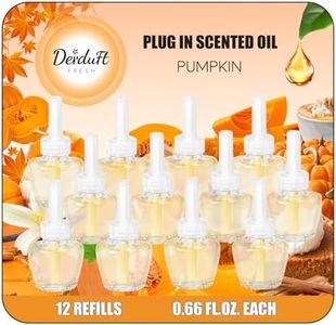 Plug in Air Freshener Refills for Home, Pumpkin Scented Oil Refill, Winter Fragrance – 12 Count, 7.92 Fl Oz, Compatible with Air Wick & Glade, Not Include Glade Plus – Ideal for Bedroom, Bathroom