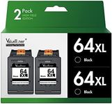 Valuetoner Remanufactured Ink Cartridge Replacement for HP 64 XL 64XL Black Ink for HP Printers Envy Photo 7858 7855 6255 6252 6232 7158 7255e 7955e 7958e 7950e 6200 7100 7800 Tango Series (2 Black)