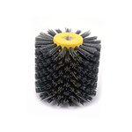 JIUNENG Abrasive Wire Drawing Wheel,5 Inch Nylon Drum Burnishing Wheel Brush for Wooden Furniture Polishing and Deburring 80 Grit 120mm