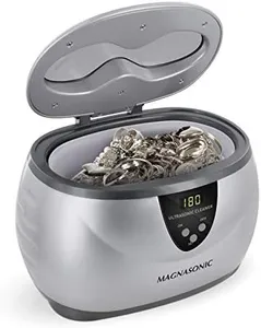 Magnasonic Professional Ultrasonic Jewelry Cleaner with Digital Timer and 20 oz Stainless Steel Tank for Eyeglasses, Rings, Earrings, Coins, Tools, Dentures, Hygiene Items (MGUC500)