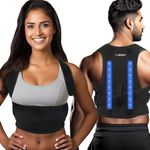 XETAFIT Free Size Neoprene_Blend Posture Corrector For Men & Women, Back Support Belt, Back Belt For Back Pain, Neck & Shoulder Support Belt, Back Brace-Universal Size (M, L, Xl)-Refer To Size Chart