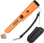 Metal Detector for Gold, Portable Metal Detector LED Pin Pointer, 360° Scan Detector with Buzzer Vibration, Kids Metal Detector Pinpointer (Orange)