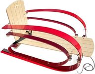 Rüdolphe 3000 Wood Sled for Kids and Babies, Durable Wooden Sleigh, Snow Sled with Pull Rope and Unique Suspension, 34 Inches Long, Made in Canada