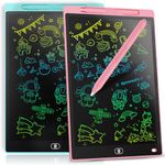 Genialba [2 Pack ] LCD Drawing Tablet for Kids 10 inch, Colorful LCD Writing Tablet, Erasable Drawing Board Toddler Toys Learning Educational Toys Gifts for Birthday (Blue&Pink Individual Package)