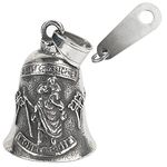 Omoojee Motorcycle Bell with Hanger, Guardian Angel for Luck, Drive Safe for Bikers Riders