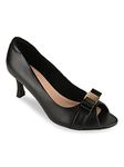 Rocia Black Women Peep Toe Stiletto Pumps