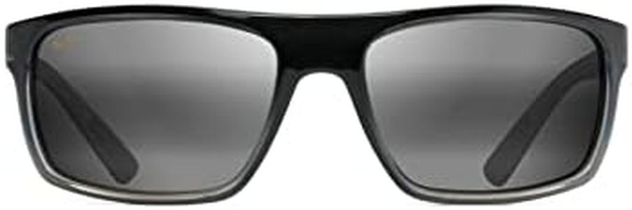 Maui Jim Mens Full Rim Sunglasses, Matte Black / Neutral Grey, 62mm US