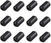 Viaky 12 Pack RFI EMI Noise Filter Suppressor Cable Clip, Clip-on Ferrite Ring Core for 5mm Dia Cable(Black) (5mm)