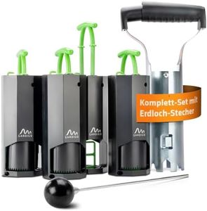 GARDIGO® Wühlmausfalle Komplettpaket | 4er Set Wühlmausfallen mit Lochstanze und Lochfinder | Wühlmaus vertreiben durch Wiederverwendbare Fallen für den Garten | Wühlmausschreck